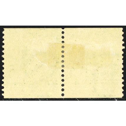 318, Mint Hinged 1¢ GENUINE Coil Pair - PFC Certificate - Stuart Katz