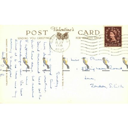Smuggler's Cave, Kingsgate, Kent, 222571 RP Valentines Postcard, 1956
