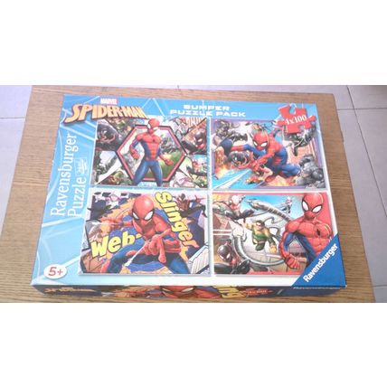 SPIDER-MAN Jigsaw Puzzles (4 x 100 Piece- SEE NOTES) Ravensburger (2017)