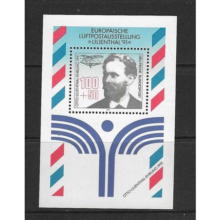 GERMANY 1991 CENTENARY 1st HEAVIER THAN AIR MANNED FLIGHT SHEET MNH SG MS2408