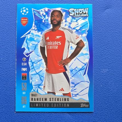 Snow Ballers Sterling Match Attax 2024/2025 Arsenal 24/25 Limited Edition