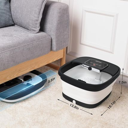 HOSPAN Collapsible Foot Spa with Heat, Bubble, Red Light, and Temperature Contro