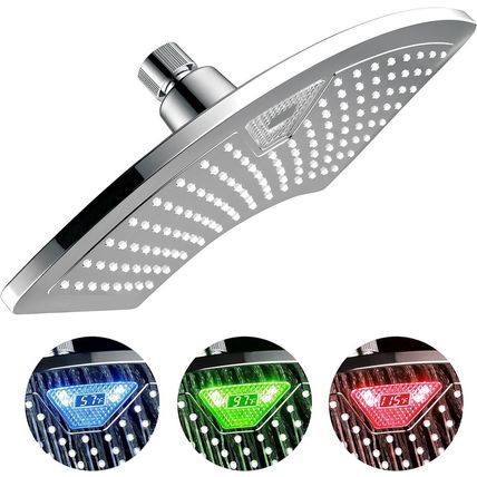 Dream Spa Aquafan 12 Inch All-Chrome Rainfall-Led-Shower-Head with Color-Changin