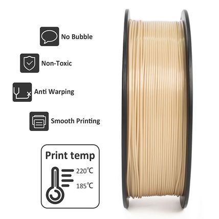 Geeetech PLA Filament 1.75Mm Bone White 3D Printer Filament 1Kg(2.2Lbs),Neatly W