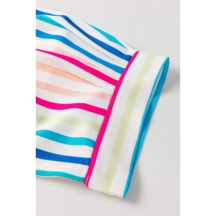 Pink Stripe 3/4 Sleeve Button Up Casual Shirt