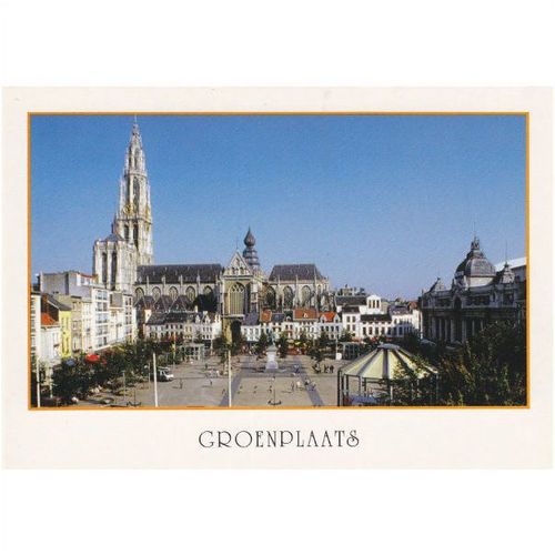 Colour Postcard - Groenplaats, Antwerp, Belgium