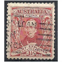 Australia 1930 SG117 1 1/2d Scarlet Captain Stuart Good Used . .