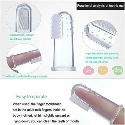 Effective Pet Baby Silicone Finger Toothbrush Dog Oral Hygiene Cleaning Brush