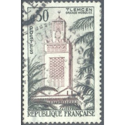 France 1960 - SG1464 - 50c purple green - Tlemcen Mosque, Algeria - used 2