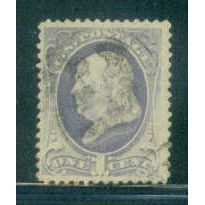 Used 206 1c Benjamin Franklin Just Clears M00787