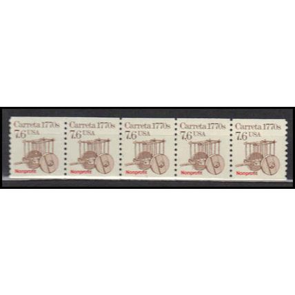 2255 7.6c Carreta Very Fine MNH Dry Gum PNC 1/5 X2904
