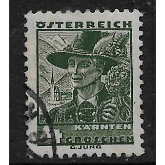 AUSTRIA 1934 4g GREEN CARINTHIA SG 718 FINE USED#
