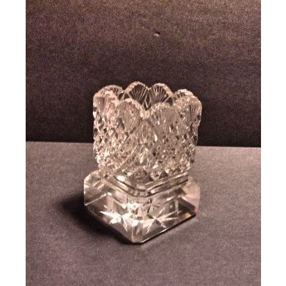 Vintage Pressed Glass Square Toothpick Holder