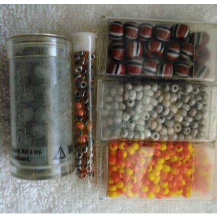 Mixed Lot of 5 Packages of Colorful & Solid Color Beads