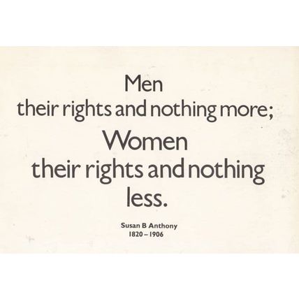 Womens Rights 1980s Slogan Postcard