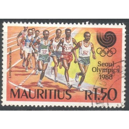 Mauritius stamps 1988 - R1.50 - Long distance runners