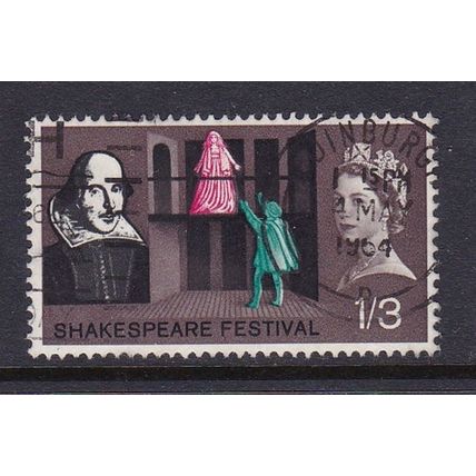 GB 1964 SHAKESPEARE 1/3d USED SG648