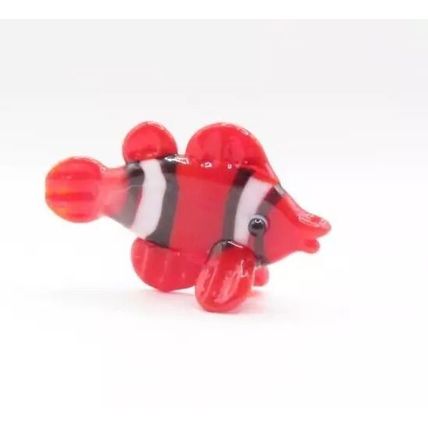 Miniature Clown Fish Glass Ornament 1.8 CM Gift Home Decor Sea Ocean