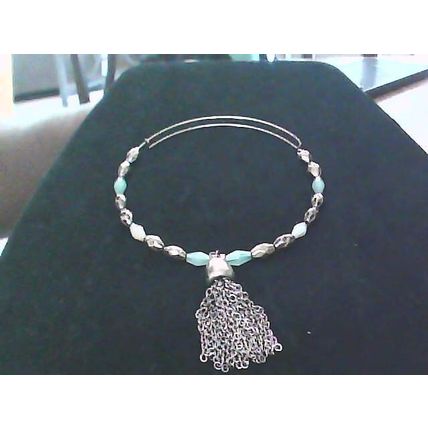 Metal Tassel Bracelet Turquoise Color Beaded