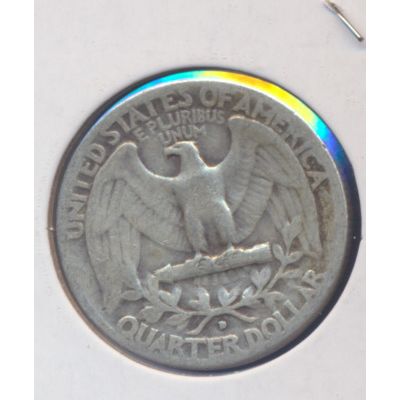 1939-D Washington 90% Silver Quarter, Circulated and Ungraded