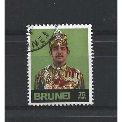 Brunei.SG229 75c Light Yellow-Green.Fine Used.Aug25i