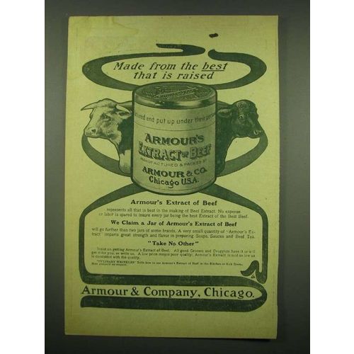 1902 Armour's Extract of Beef Ad - Made from the best that is raised