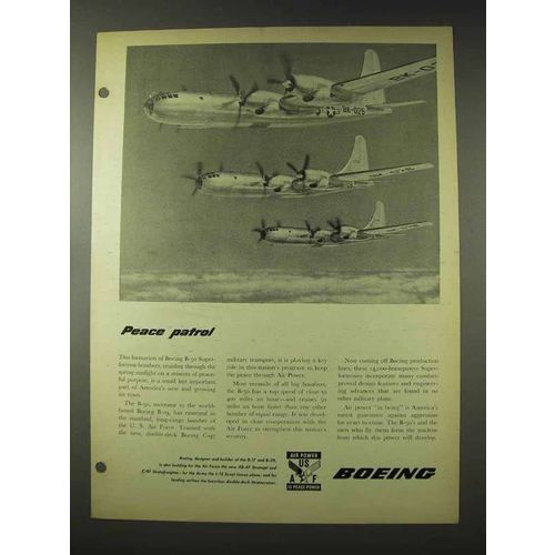 1948 Boeing B-50 Superfortress Bomber Ad - Patrol