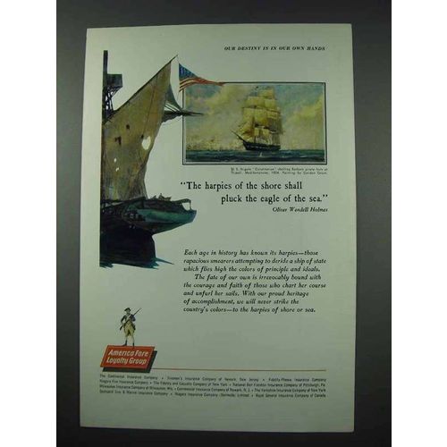 1961 America Fore Insurance Ad - Harpies of the Shore