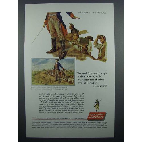 1961 America Fore Insurance Ad - Confide in Strength