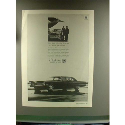 1967 Cadillac Car Ad - After 1500 Miles, He Deserves