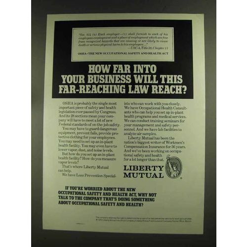 1972 Liberty Mutual Ad - How Far Into Your Business