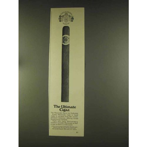 1976 Macanudo Baron de Rothchild Cigar Ad - Ultimate