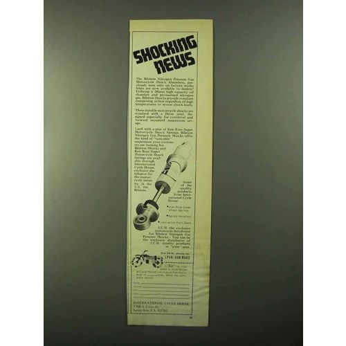 1976 ICH Bilstein Nitrogen Gas Pressure Shocks Ad