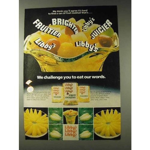 1978 Libby's Fruit Ad - Eat Our Words