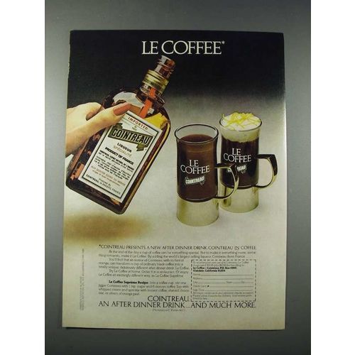 1980 Cointreau Liqueur Ad - Le Coffee