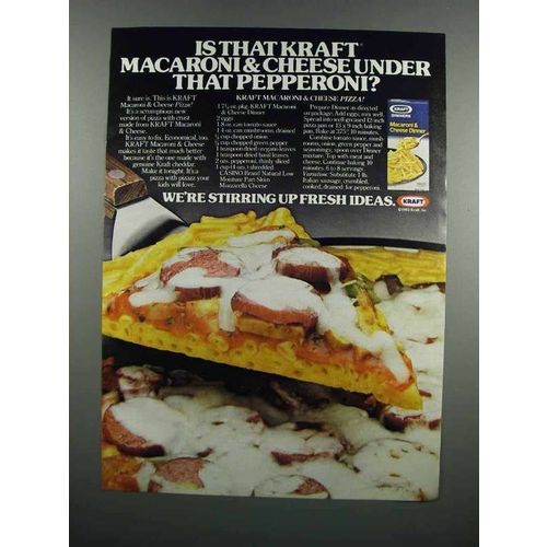 1983 Kraft Macaroni & Cheese Ad - Pizza Recipe