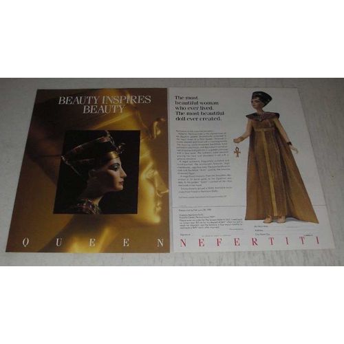 1989 Franklin Heirloom Dolls Ad -Queen Neferiti - Beauty inspires beauty