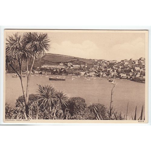 Polruan from Fowey Postcard Cornwall 82418