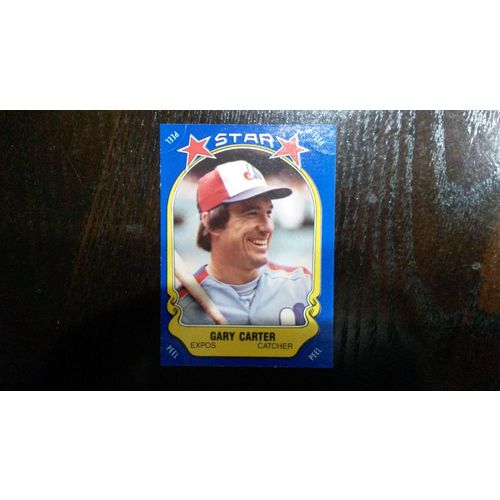 1981 Fleer Star Sticker Card # 073 Gary Carter Excellent (5) Montreal Expos