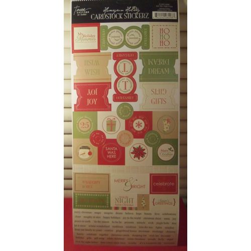 TERESA COLLINS FOR JUNKITZ HOMESPUN HOLIDAY CARD STOCK STICKERZ (STICKERS) NEW