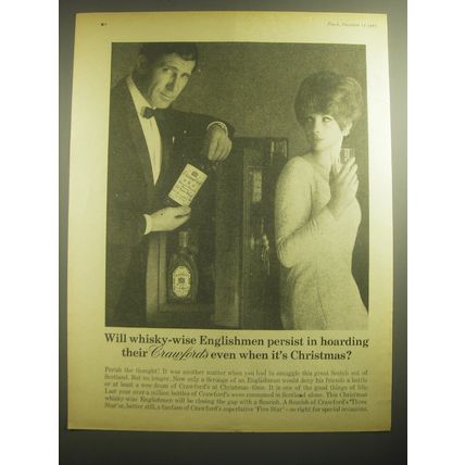1965 Crawford's Scotch Ad - Will whisky-wise Englishmen persist in hoarding