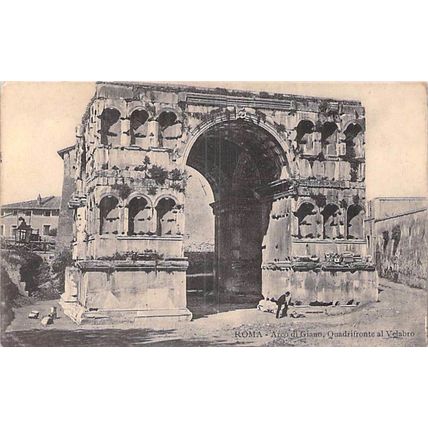 Roma Arco di Giano Italy Postcard unused VGC