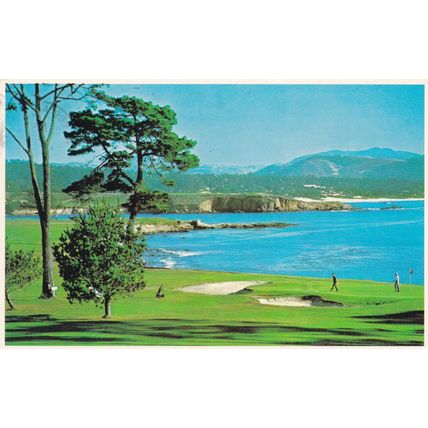 Santa Cruz & Monterey - Lot of 7 - Antique & Vintage Postcards - California Golf