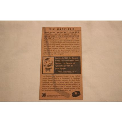 Vic Hadfield 1994 Parkhurst Tall Boys NO. 90