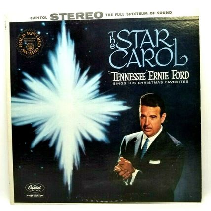 1958 Tennessee Ernie Ford The Star Carol Sing His Christmas LP Vinyl Record Vtg