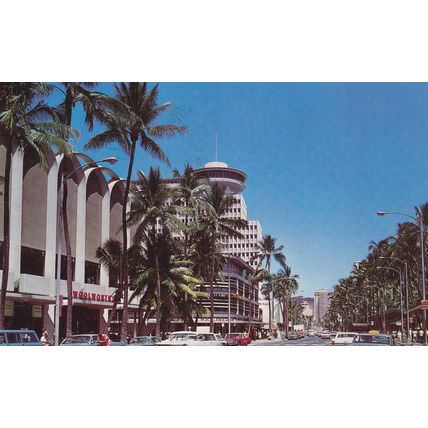 Waikiki - Lot of 7 - Vintage Postcards - Hawaii, Surfer, Kalakua Avenue, Bar