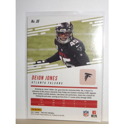 2021 Prestige DEION JONES (Atlanta Falcons) Xtra Points Gold 4/99