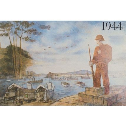 Weymouth Mural Post Office 1944 D-Day Invasion Royal Mail Postcard