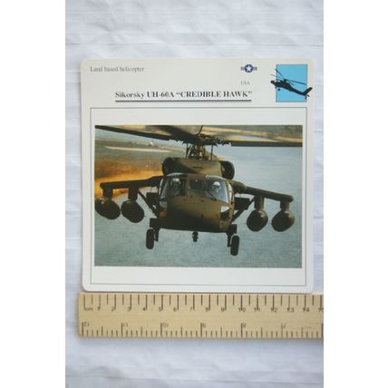 Sikorsky Credible Hawk - USA - Land Based Helicopter - Collectors Club Card