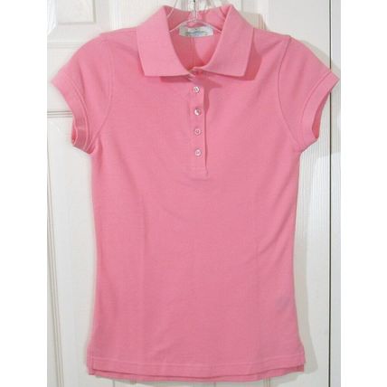 NWT Cotton Candy U.S.A. Girl's SS Pink Polo Top, Small